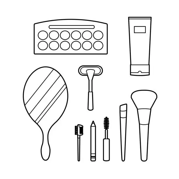 Vector illustration of Cosmetics