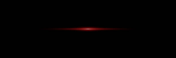 istock Flashes of light rays, horizontal lens flares, laser line speed. Red traffic line. 2096227272