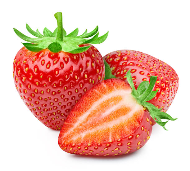 istock Fresh strawberry isolated on white background 2096236696