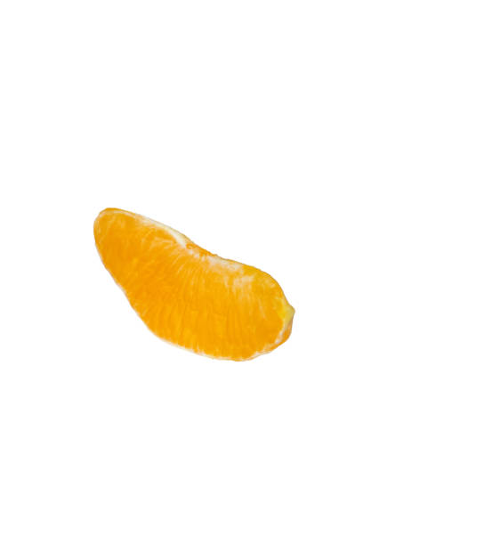 istock Slice of orange on white background 2096238833