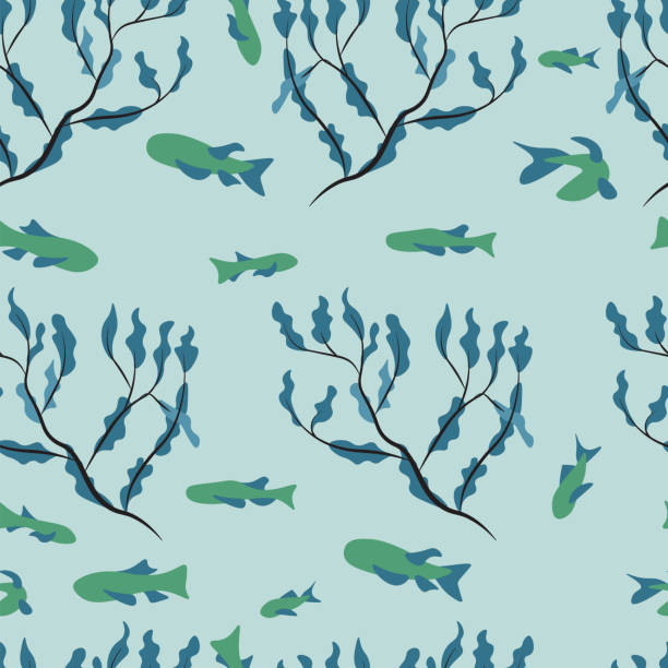 Fish Pattern Blue Background 80+ Blue Fish Background Stock Illustrations, Royalty-Free Vector ...