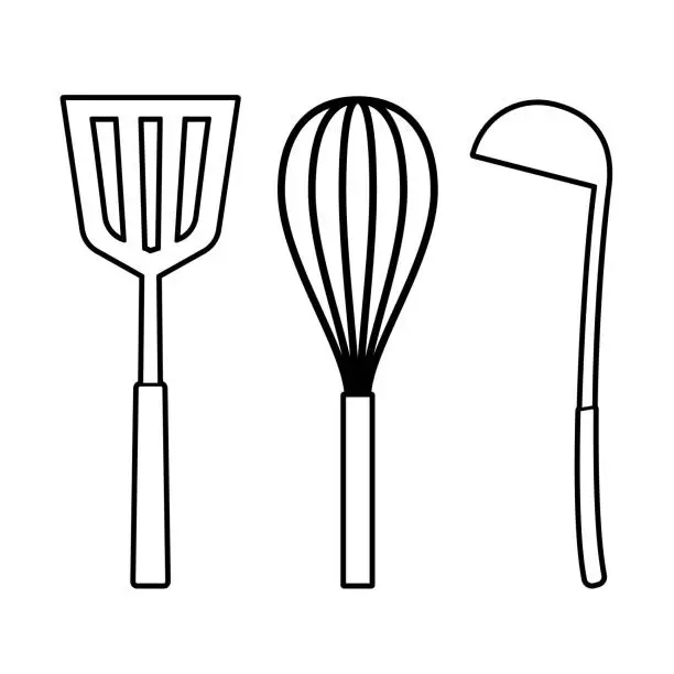 Vector illustration of kitchen utensils