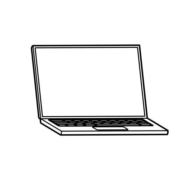 Vector illustration of Laptop