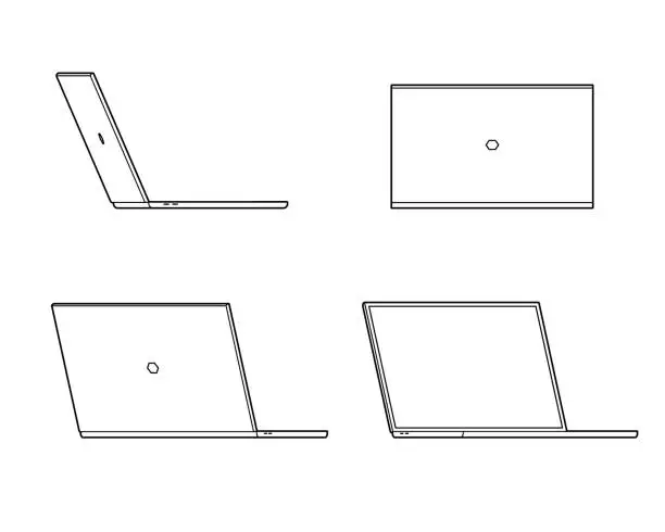 Vector illustration of Laptops from various angles