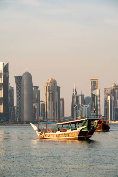 istock Dhow with skyscrapers in the background in Doha 2096321860