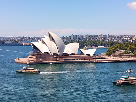 Sydney, Australia - February 22, 2024: Sydney Harbor Opera House
