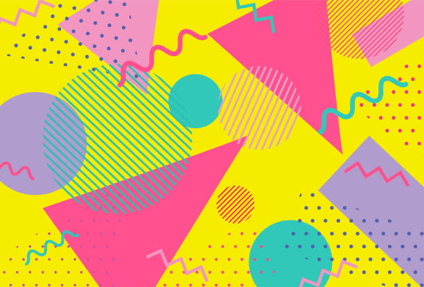 Geometric Pattern Background. Design in 1990s Style. banners, advertisements. Geometric Pattern Background. Design in 1990s Style. banners, advertisements. Vector illustration. 90s background stock illustrations