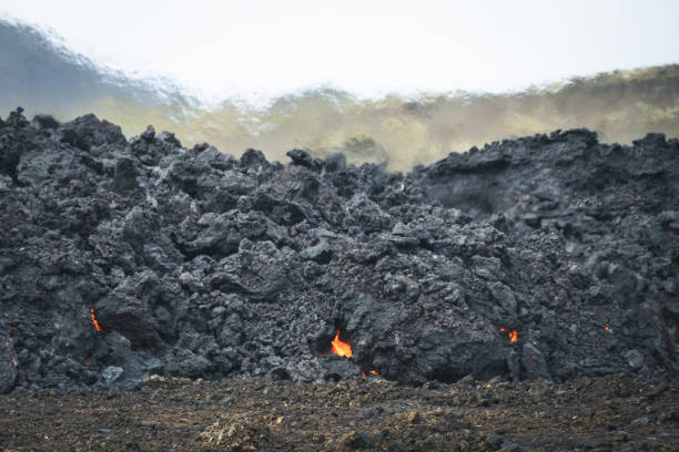 istock Lava in front of the volcano in Iceland 2096361932