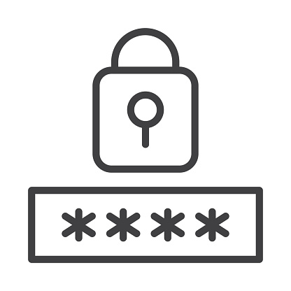 Password Detailed Icon, Password Lock Symbol, Padlock Logo, Check Secure Password Icon