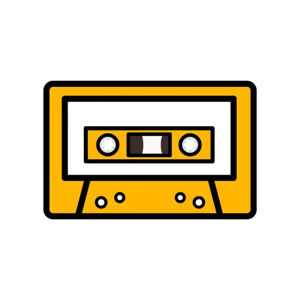 Vector illustration of Audio Cassette Tape.