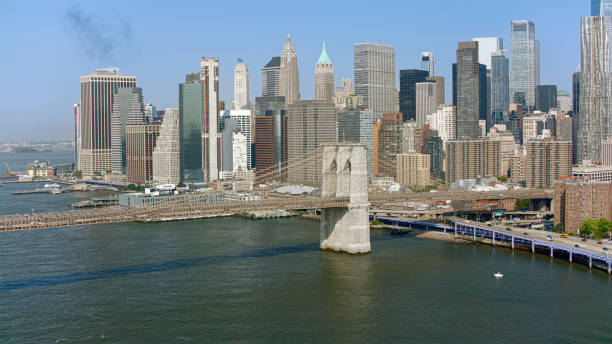 istock View of Brooklyn Bridge surrounded by city 2096402313