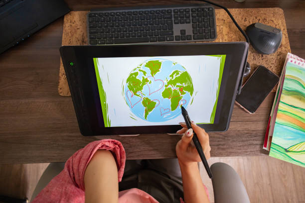 istock Gen Z Artist's Earth Day Illustration 2096403374