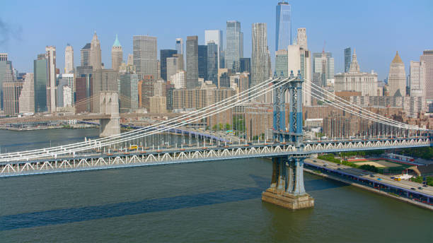 istock View of Manhattan Bridge surrounded by city 2096404941