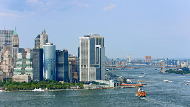 Brooklyn Bridge and modern city