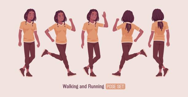 istock Young long dreadlocks man walk, run pose, male adult black 2096467717