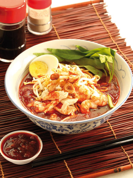 istock Asian food spicy prawn noodle soup 2096468267