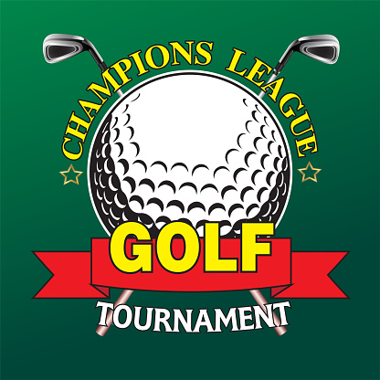 Golf logo vector illustration for program advertising.