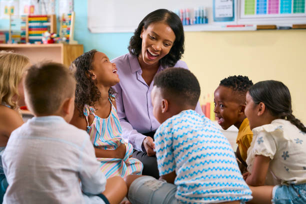 istock Primary Or Elementary School Class With Teacher And Model Wind Turbine Learning About Environment 2096497972