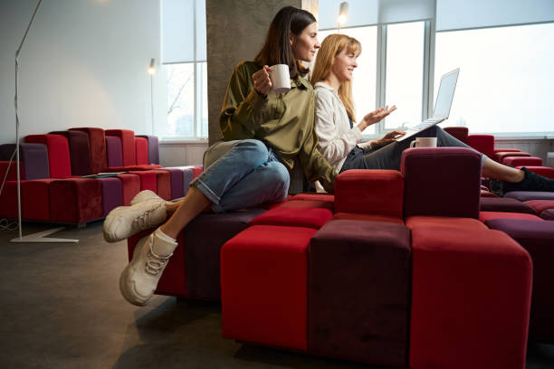 istock Creative collaboration of clothing designers creating ideas in coworking space 2096516190