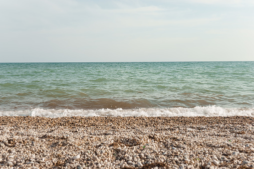 Beach Relaxation at the Black Sea. Fairy-tale Moments of a Sunny Day. The concept of tourism and sea travel.