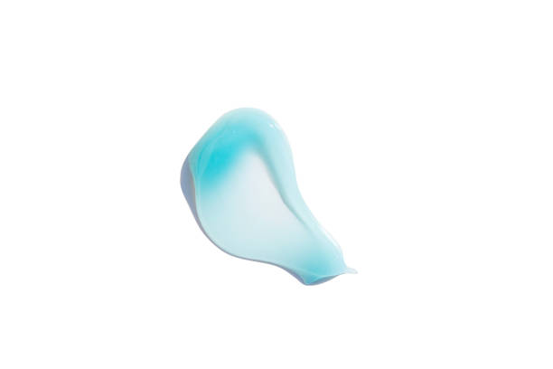 istock Translucent drop of liquid blue Hydration cream with hyaluron for moisturizing 2096521060