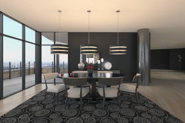 istock modern dining room interior in a luxury house 2096558950