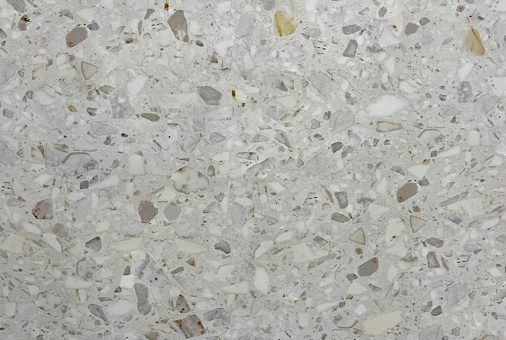 Gray terrazzo seamless speckled texture close up