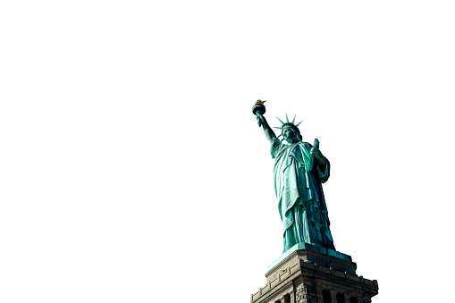 Statue of Liberty on Liberty island.
