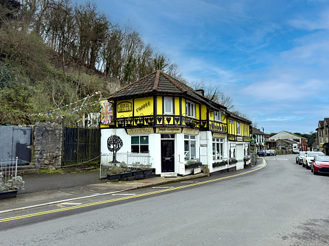 Cheddar Gorge, United Kingdom - February 29th 2024 ;  A travel destination and tourist town of Cheddar in Somerset, UK