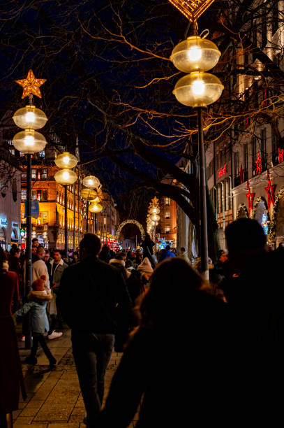 istock Crowded street at night in Munich old town, Germany 2096777618