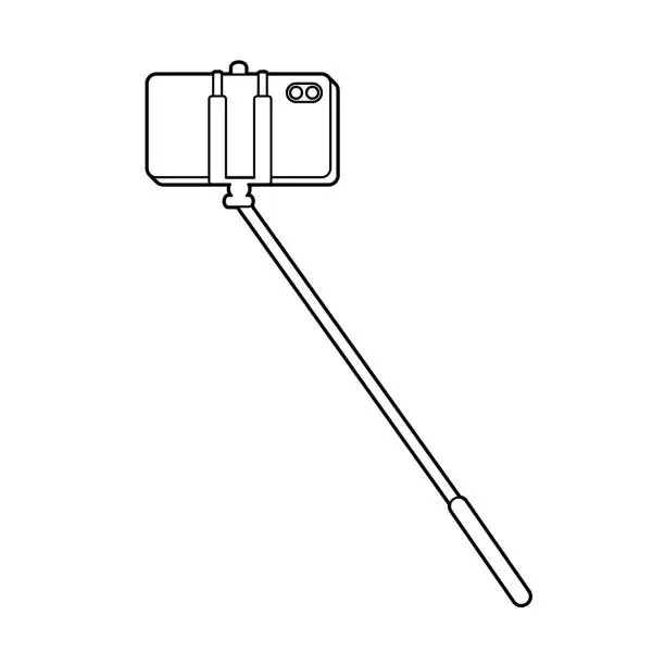 Vector illustration of Selfie stick