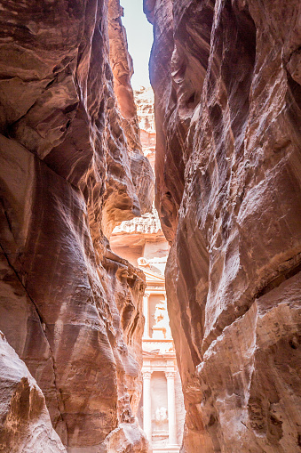 An ancient forgotten city of Petra in Jordan