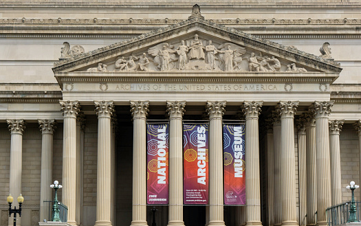 The National Archives Museum in Washington DC. It’s the home of the Declaration of Independence and Constitution of the United States among other important documents.