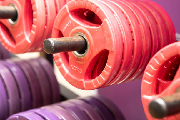 istock Close-up of weights in a gym 2096867542