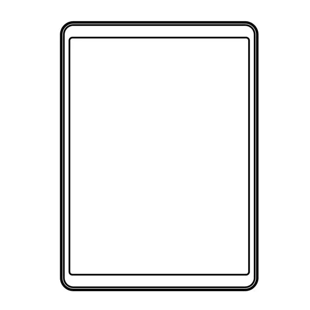 Vector illustration of Tablet terminal.blanc.