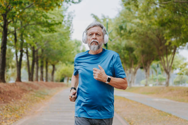 istock Senior man running for good health 2096879751