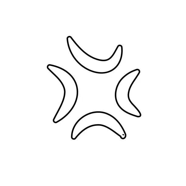 Vector illustration of stress mark