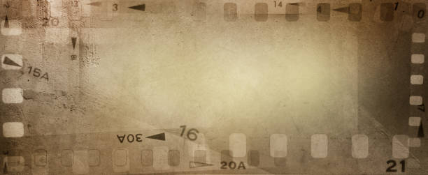 istock Film negatives brown background 2096906446