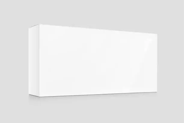 Vector illustration of Realistic cardboard box mockup.