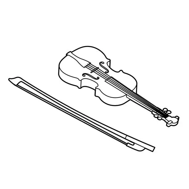 Vector illustration of violin