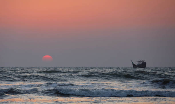 istock Turbulent Waves In The Twilight 2096937696