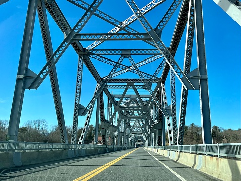 Driving on the Rip Van Winkle Bridge.