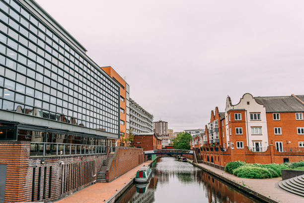 istock Offices and Flats along the Birmingham Canal Main Line 2096980933