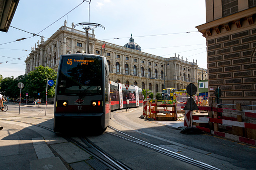 Vienna, Austria - June 18, 2023: View of one of the streets in Vienna