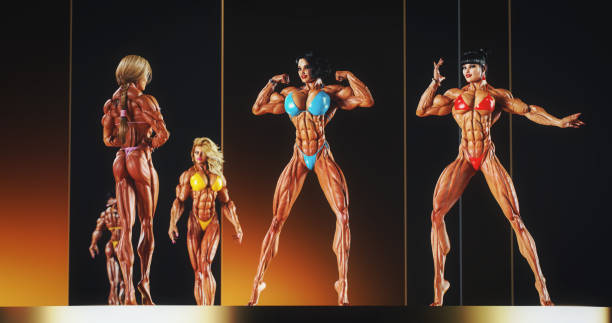 istock Female Bodybuilders on Stage at Competition 2097125814