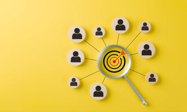 istock CRM, Customer relationship management concept. Graphic illustration of customer profiles connected to a target represents customer relationship management and targeted marketing strategies. Business, 2097128441