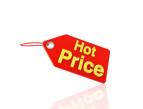 Price Tag with Hot Price Text