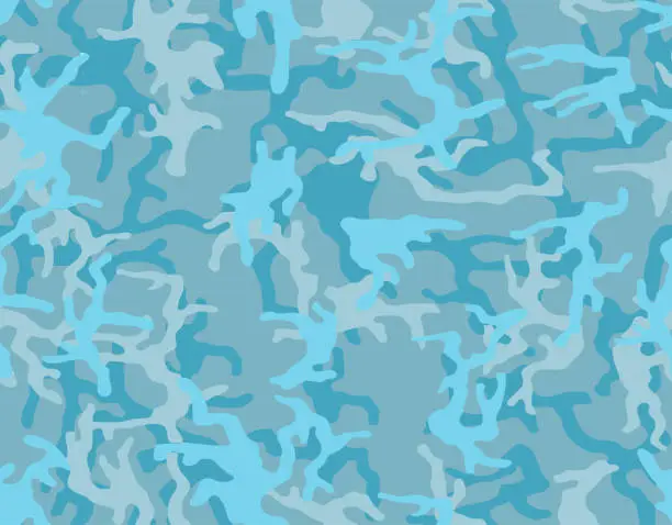 Vector illustration of Seamless winter military camouflage skin pattern