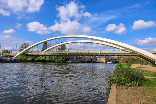 Walton Bridge is a road bridge across the River, carrying the A244 between Walton-on-Thames and Shepperton.
