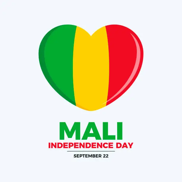 Vector illustration of Mali Independence Day poster vector illustration